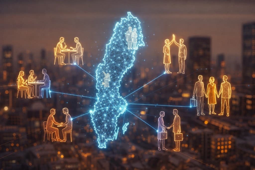 Sweden with connected restaurant destinations